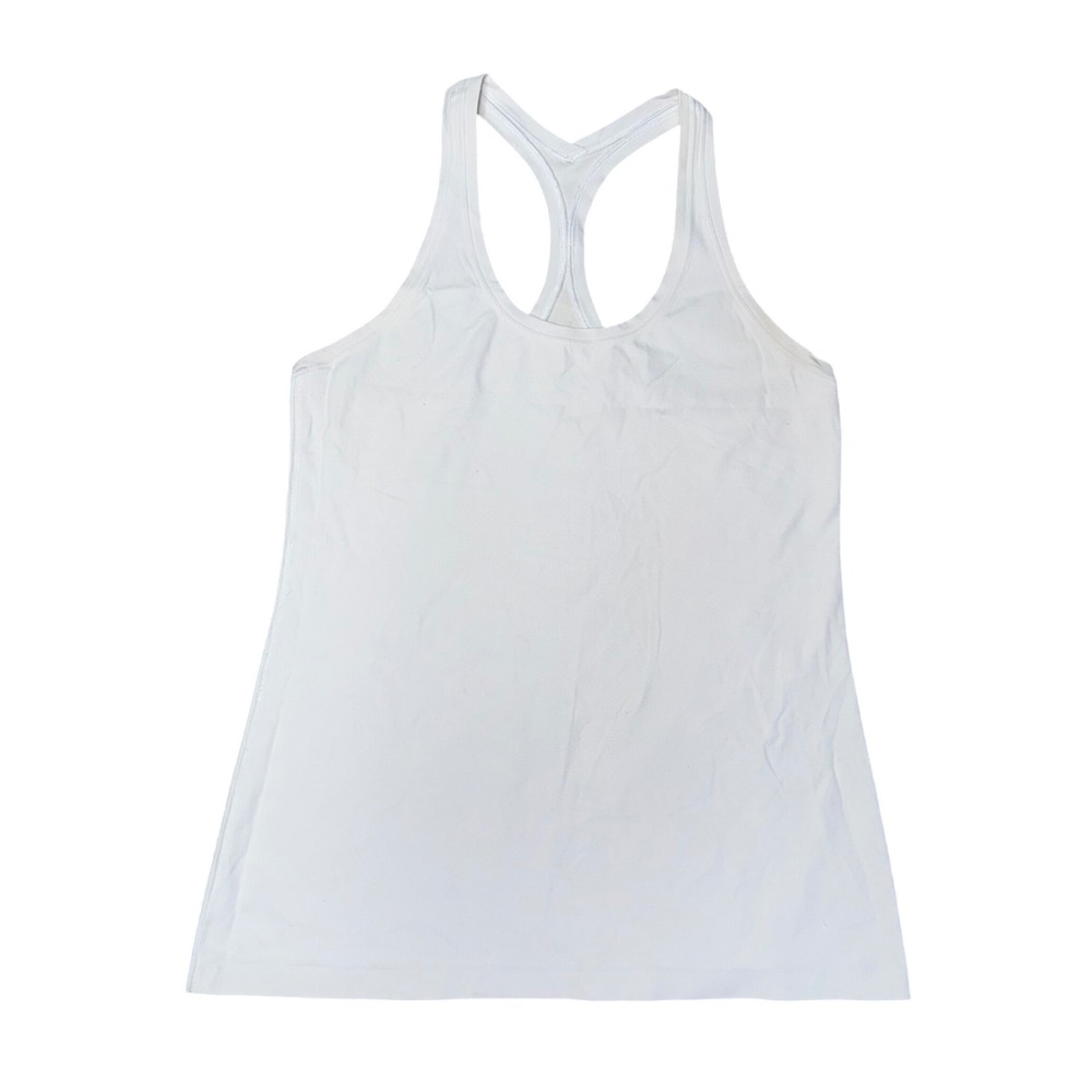 Lululemon White Racerback Tank Top‎ Womens Size 8
